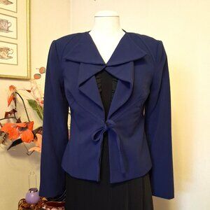 NWOT mac & jac Women’s Unique Designed Quality Lined Blazer Blue Jacket M 8